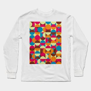 Energy Deco Retro Pattern Bubblegum Long Sleeve T-Shirt